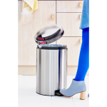 سطل زباله نیو آیکن پدالی 20 لیتر استیل مات برابانتیا - Image 2