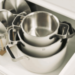 Pure Cookware 3/Set, Ceramic & Stainless Steel, Ivory