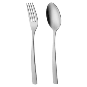 قاشق و چنگال 12 پارچه ناب استیل مدل فلورانس