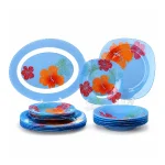 سرویس غذاخوری 19 پارچه آبی لومینارک مدل HIBISCUS BLUE